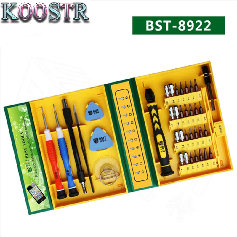 

BEST Bst-8922 38 in 1 Multipurpose Screwdriver Set Maintenance Repair Tool Kit Fix For iPhone/Laptop/Smartphone/Watch +Box Case