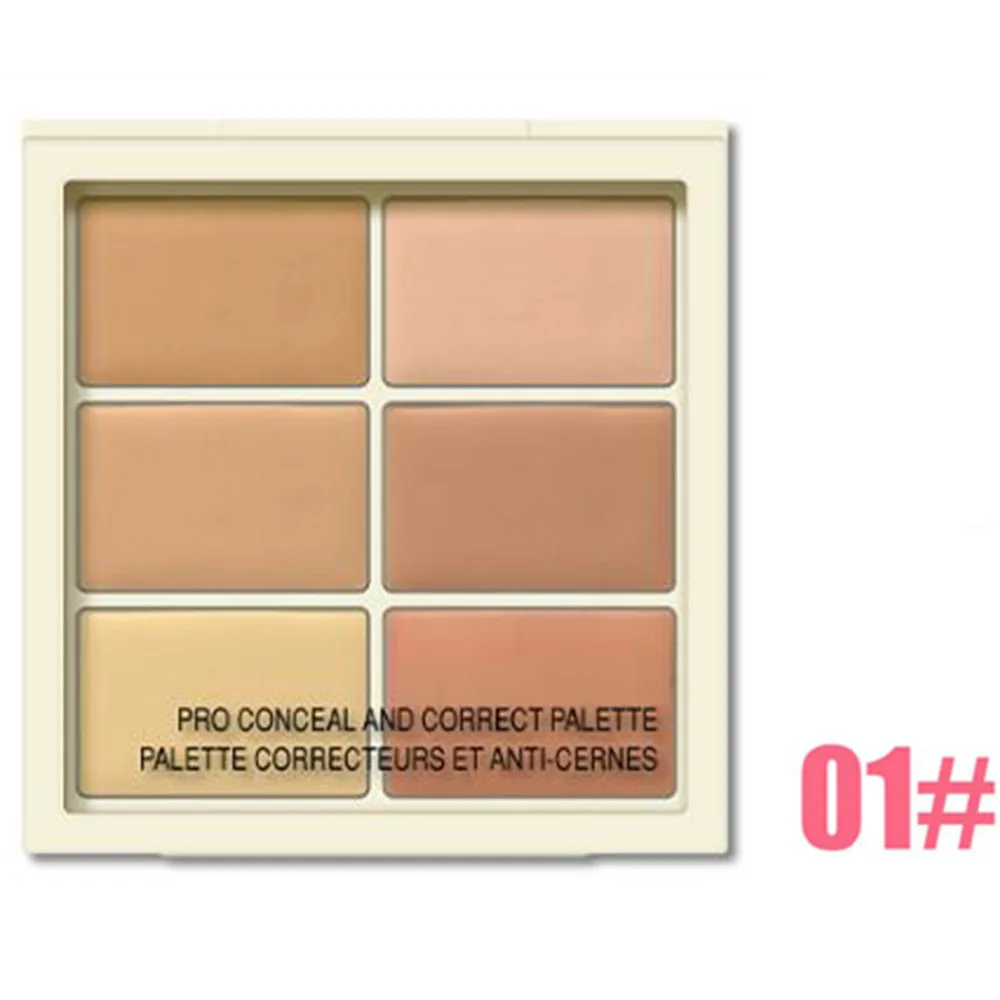 

6-colors long lasting Face Highlighter Powder Palette Corrector waterproof Contouring Highlighter conceler Powder brighten face