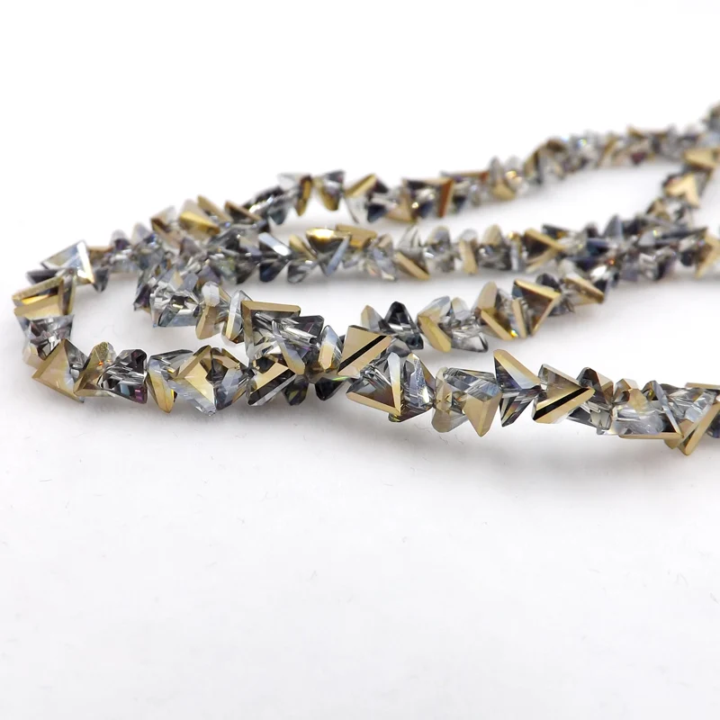 New 6mm 100pcs Glass crystal Triangle beads Loose Special beads