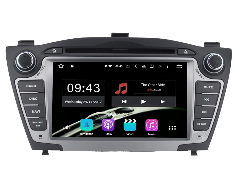 Discount 7" Octa Core 4GB+32GB Pure Android 8.0 2Din Car DVD For Hyunda IX35 Tucson 2009-2015 Car Radio RDS Video Player GPS Navigation 2