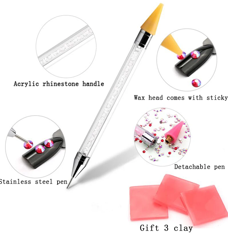 Crystal Picking Tool Crystal Pen Rhinestones Gems Picking Wax Pencil Pen Picker Clothing Decoration Tool Diamond Painting Tools