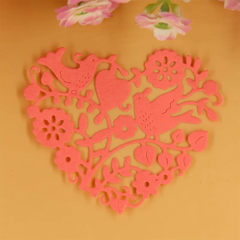 

Bird Flower Hear Metal Cutting Dies For Scrapbooking Stencils DIY Cards Album Decoration Embossing Folder Die Cutter Template