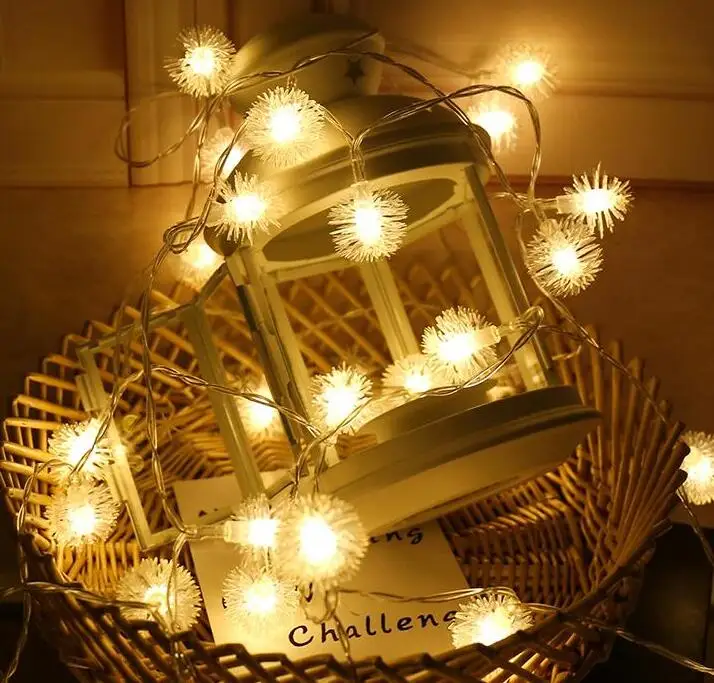 

DZ T LED wool string light 1.5m 10led flashing Christmas lights outdoor decoration light