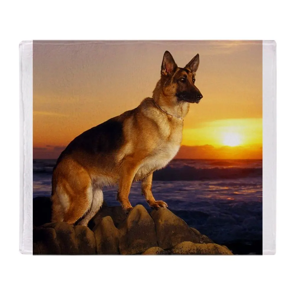 Beautiful German Shepherd Soft Fleece Throw Blanket Warm Cozy Bed Couch