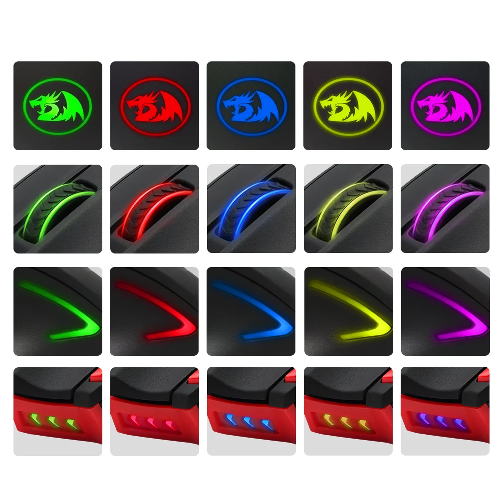 Игровая мышь Redragon MAMMOTH M801 USB 16400 DPI 10 кнопок эргономичный программируемый для