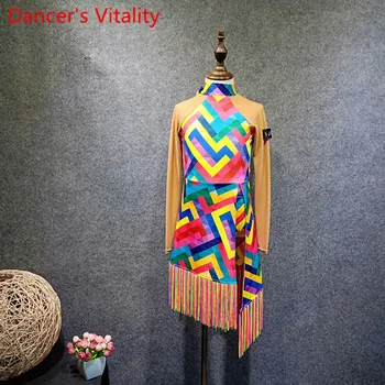 

Children Latin Dance Practice Suit Clothes 5 Kinds of Dress Kids Rumba Samba Tango Salsa Foxtrot Performance Costume Garments