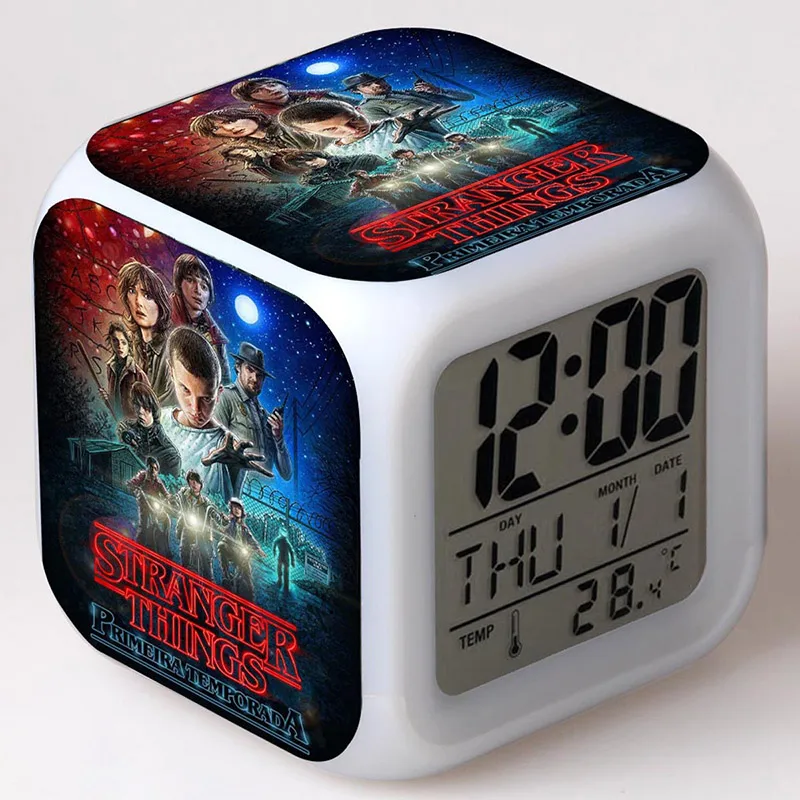 

Stranger Things Figma LED Alarm Clock Colorful Touch Light Desk Watch Stranger Things Eleven Figure Boys Toys