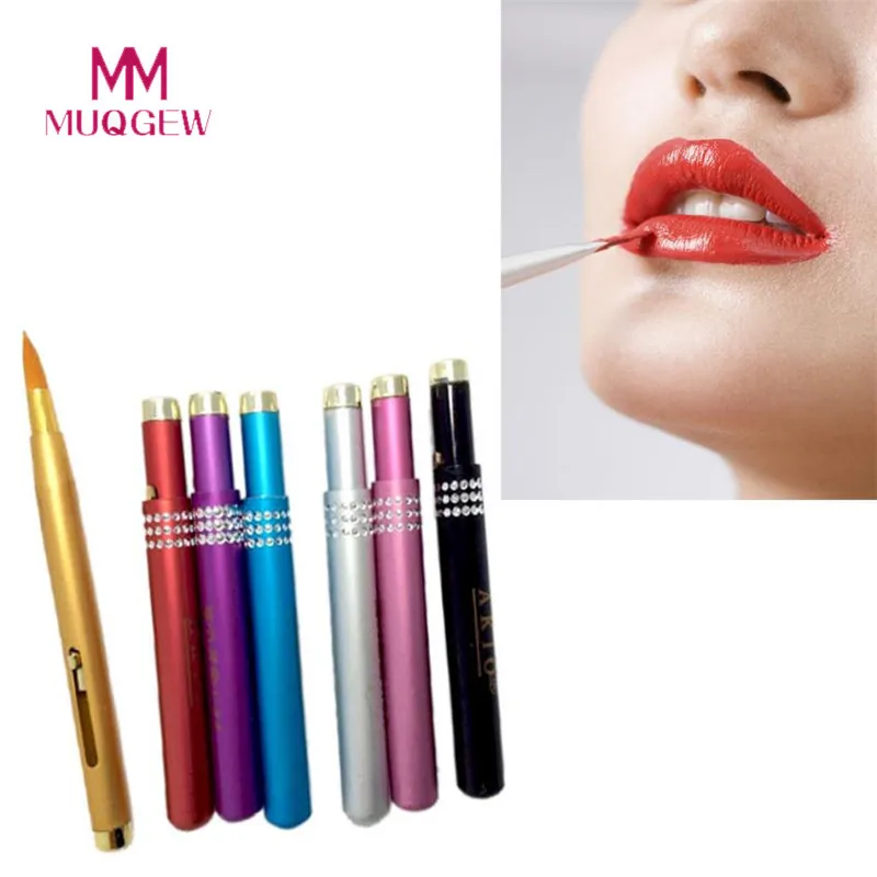 1pc Makeup Brushes Aluminum Portable Flexible Lip Brush Tool Metal