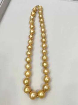 

Beauty Strand/String 12-16mm south sea golden pearl necklace 14k/20 gold clasp