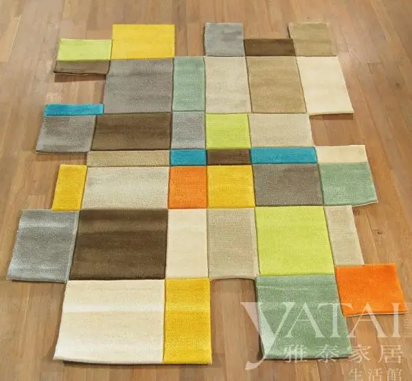 

Creative geometric lattice pattern simple home carpet living room bedroom bedside carpet model room acrylic carpet
