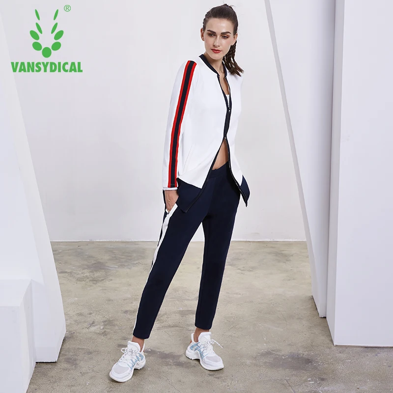 Vansydical женские спортивные куртки для бега куртка йоги ветрозащитный костюм на