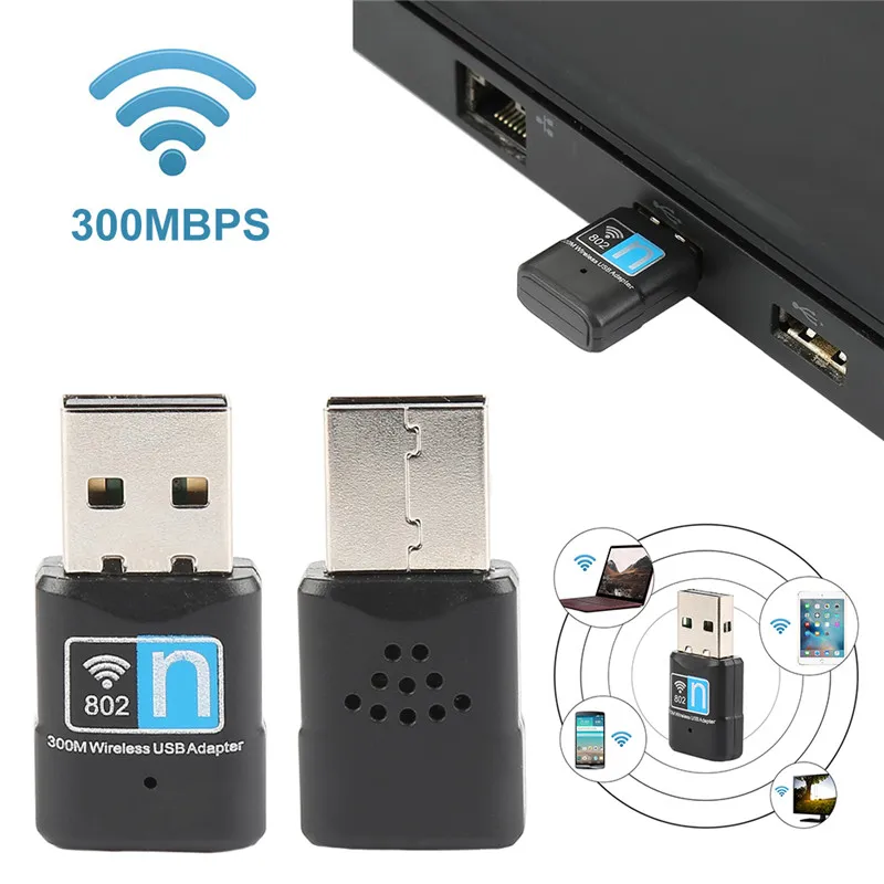 

Mini usb wireless wifi adapter 300mbps wi-fi receiver 802.11n usb ethernet adapter network card Support Windows for Mac/Win 10