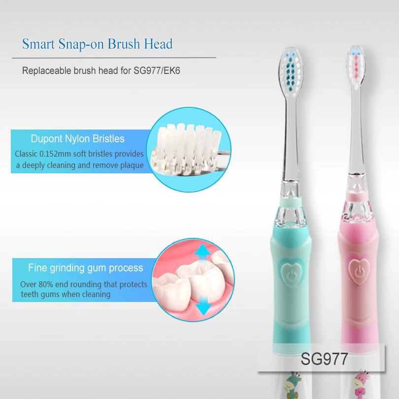 4pcs/lot Electric Toothbrush Head for SG977/EK6/EK7/513 Replaceable Brush Heads Remove Plaque Snap-on Heads Kids Toothbrush Head 4pcs/lot Electric Toothbrush Head for SG977/EK6/EK7/513 Replaceable Brush Heads Remove Plaque Snap-on Heads Kids Toothbrush Head