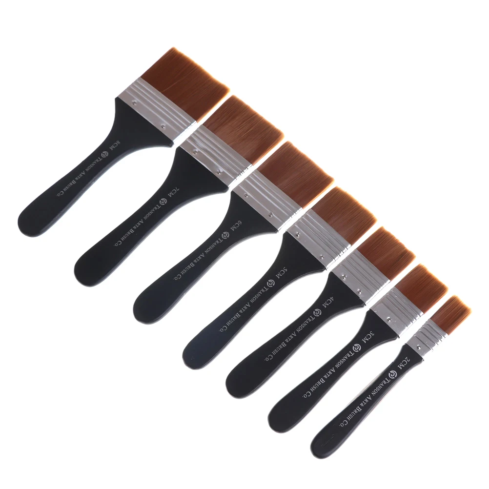 Paint Paint Brush Long Flat Head Cleaning Brush Oil Brush Painting Wall