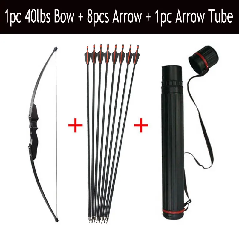 1pc 30/40lbs Archery Recurve Bow Set Arrow Fiberglass Arrow Spine 500 With Arrow Quiver Glass
