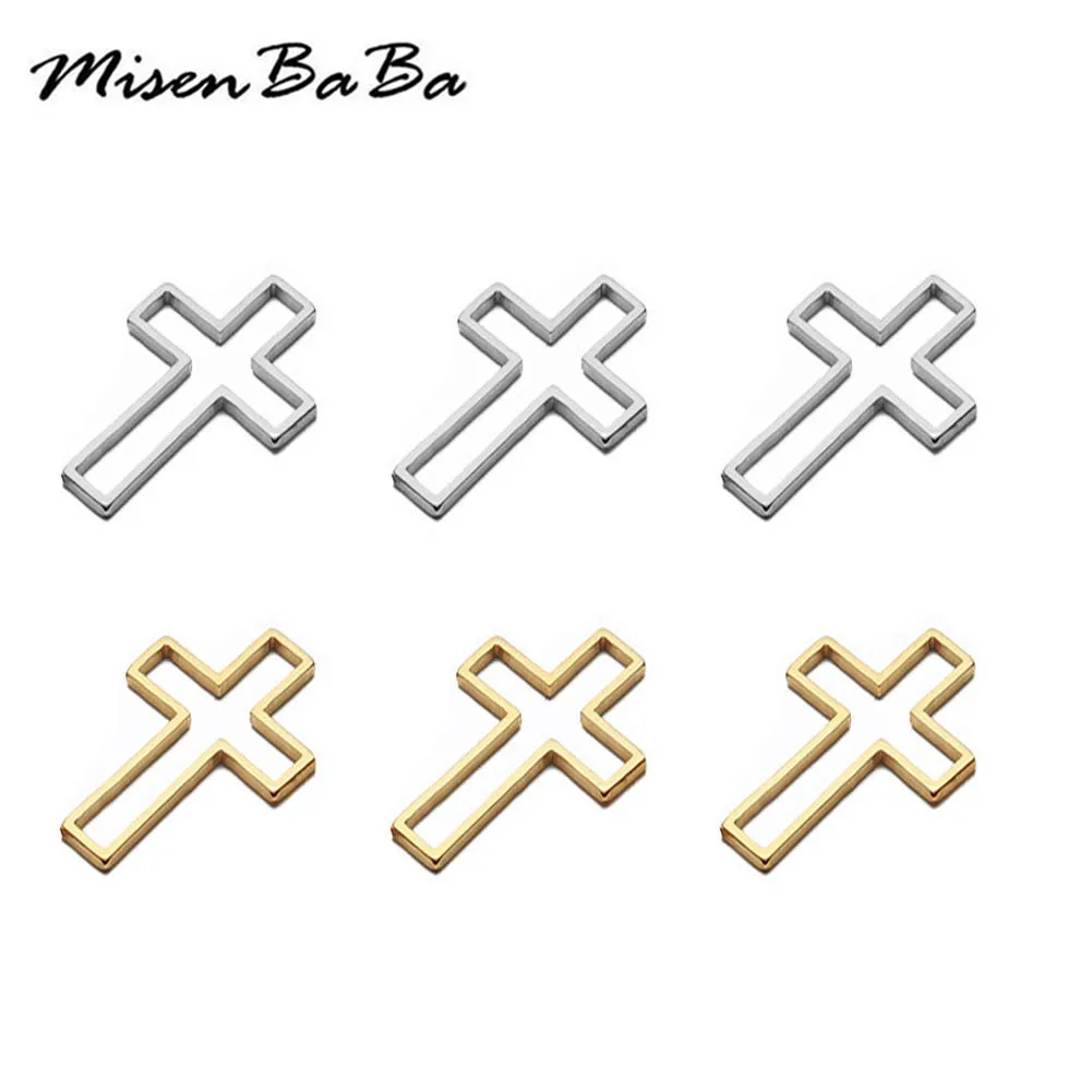 

20Pcs/lot Stainless Steel Religious Christian Charms Hollow Cross Charms Pendants Fit Diy Necklace Bracelet Jewelry Makings