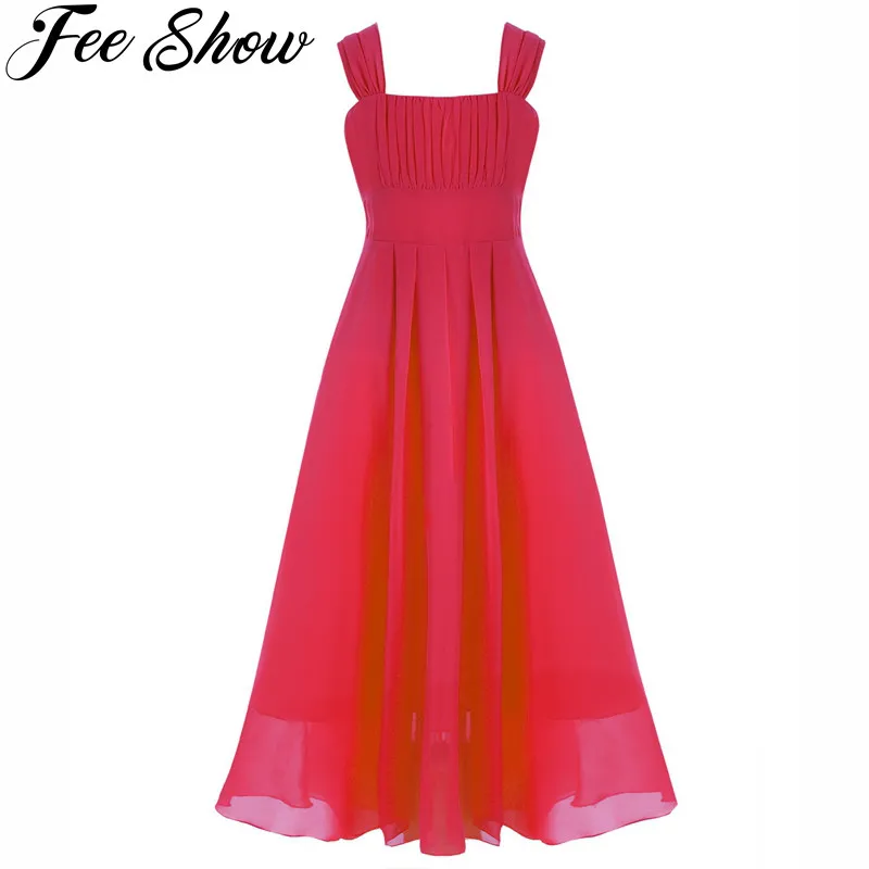 

Sleeveless Flower Girls Dress Wedding Party Bridesmaid Maxi Dress Long Princess Dress Ball Gown Girl Elegant Formal Dress