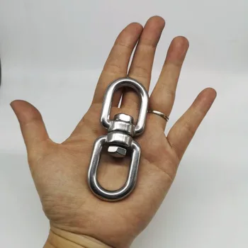 

1pcs M8 304 Stainless Steel Double End Eye Swivel Hook Shackle
