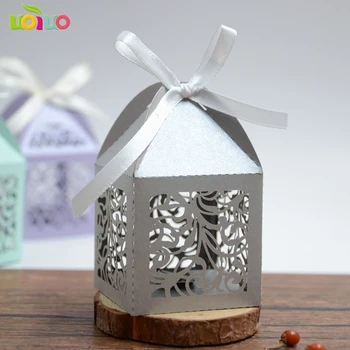 

wedding favor cute mini wedding candy box personalize name logo laser cut wedding box design