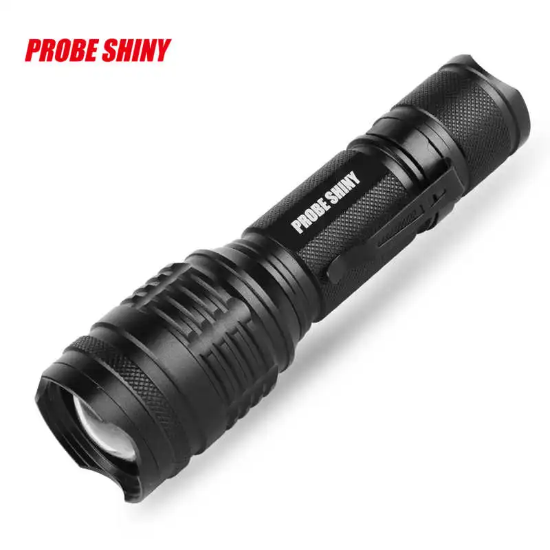 

X800 Zoomable XML T6 LED Tactical Flashlight+18650 Battery+Charger+Case powerful led flashlight rechargeable #4A27