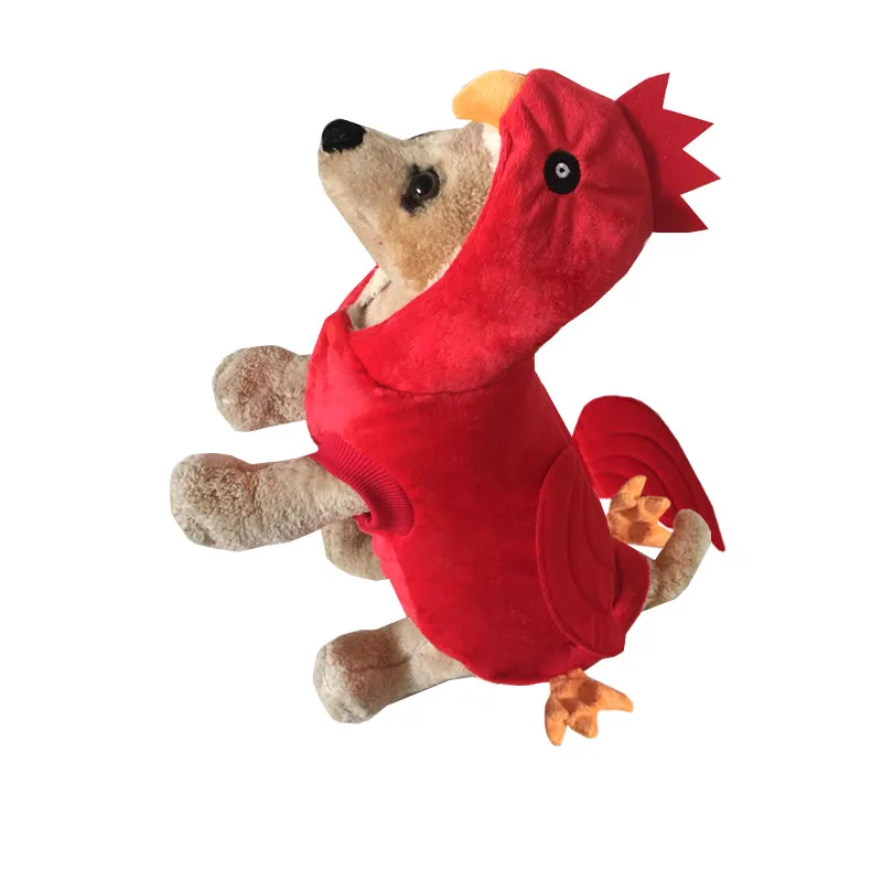 Красный Pet Одежда Косплэй курица Стиль собака пальто маленький щенок комбинезон пальто почтой Китая Товары для собак Одежда