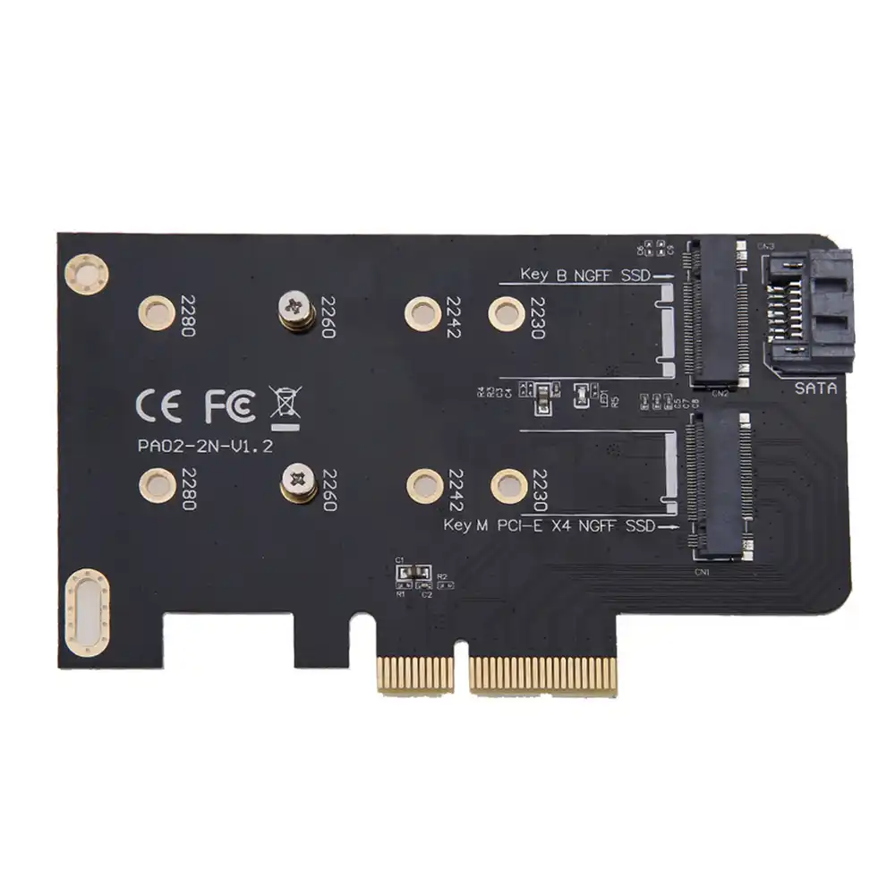 Dual M 2 Pcie Adapter M2 Ssd Nvme M Key Sata Based B Key To Pci E 3 0 X 4 Controller Converter Card Support 2280 2260 2242 2230 Add On Cards Aliexpress