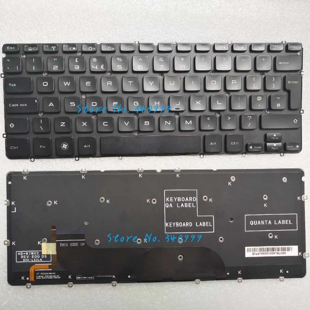 New For Dell Xps 13 9333 L321x L322x Uk Backlit Keyboard Replacement Keyboards Aliexpress