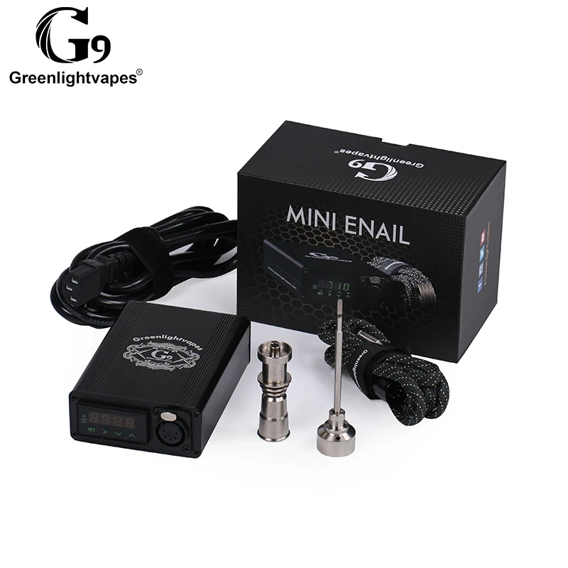 

G9 Mini Enail Electronic Temperature Controller Box With Domeless Nail 10mm 16mm or 20mm E nails Coil Heater for DIY Vaporizer C