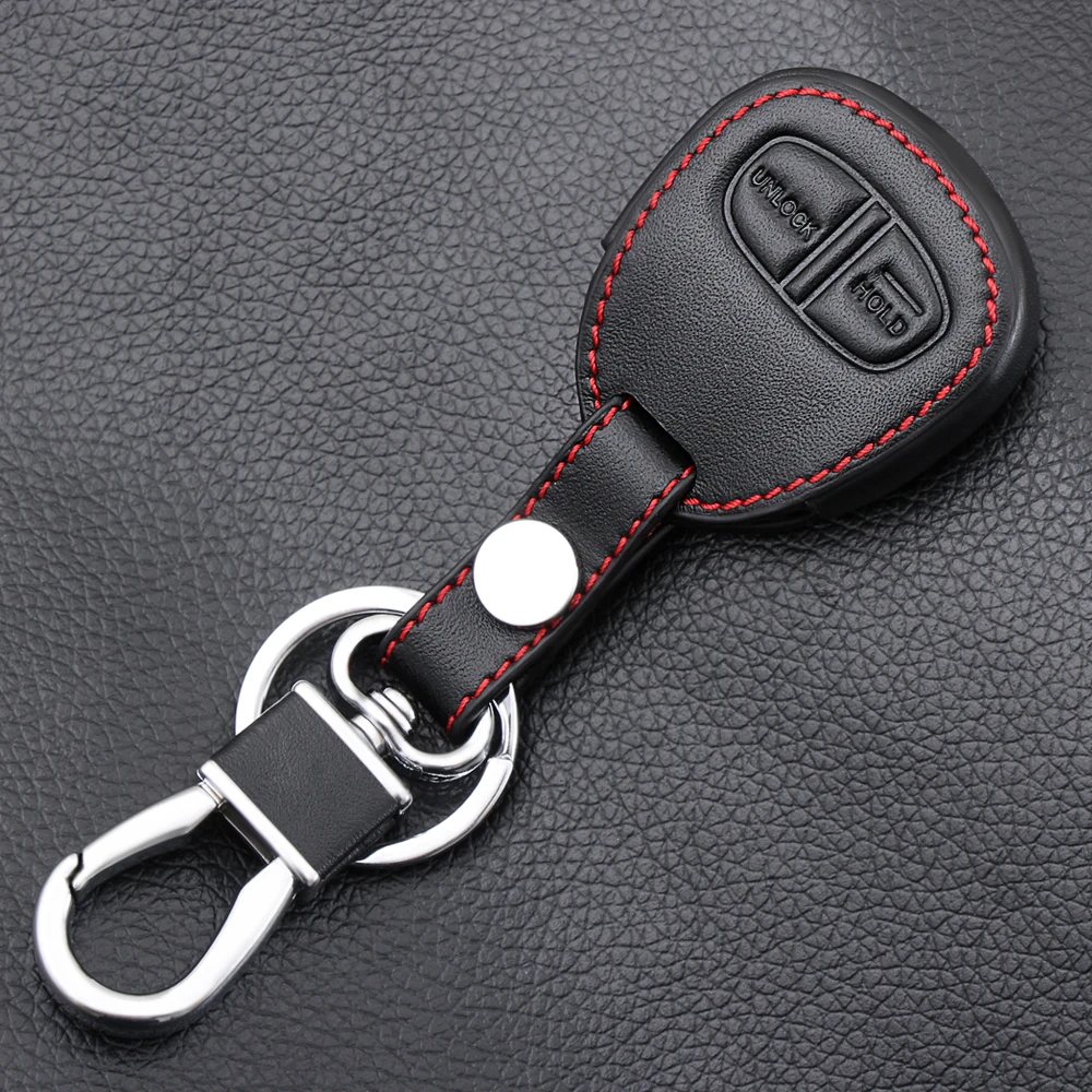 

New design Genuine Leather cover wallet key remote case For Mitsubishi outlander ASX colt LANCER Grandis Pajero sport 2 buttons
