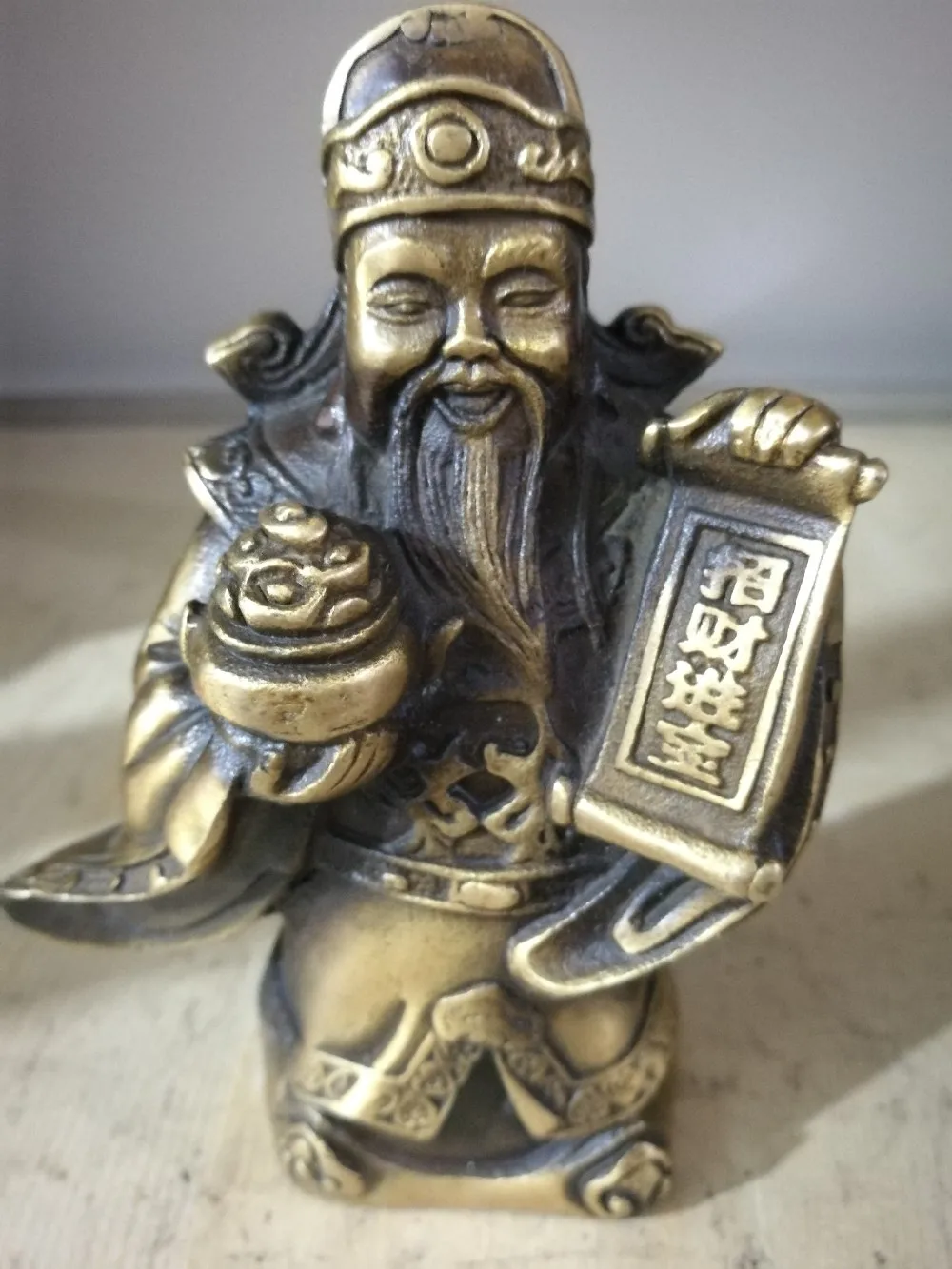 

Antique bronze China Bronze sculpture of God of wealth Home ornaments Furnishing