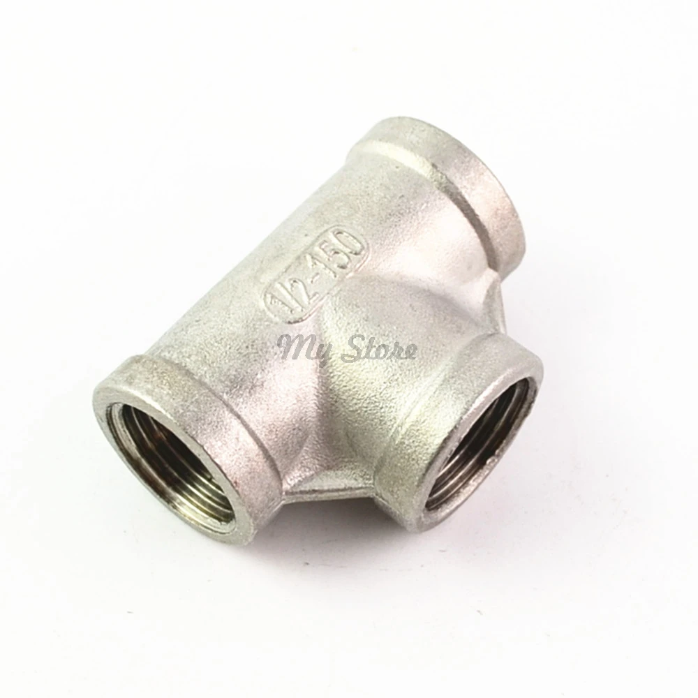 1 piezas. 304 tubo de acero inoxidable tipo Codo 3 vías hembra de conexión de hilo de engranaje de Coyote SS