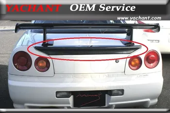 

Car-Styling FRP Fiber Glass Rear Spoiler Fit For 1999-2002 Skyline R34 GTT GTR Mine's Style Rear Trunk Spoiler Wing Ducktail