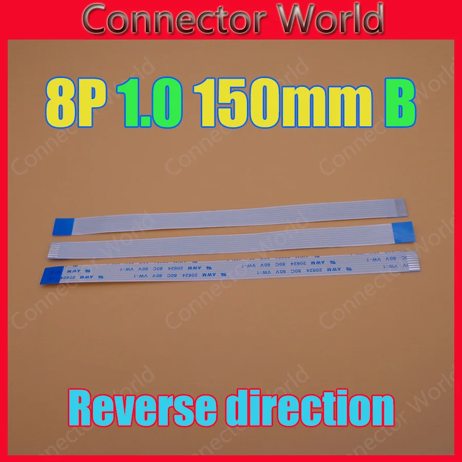 

2-500pcs New 8pin FFC FPC flat flexible cable 1.0mm pitch 8 pin Reverse Length 150mm 8p Ribbon Flex Cable width 9cm