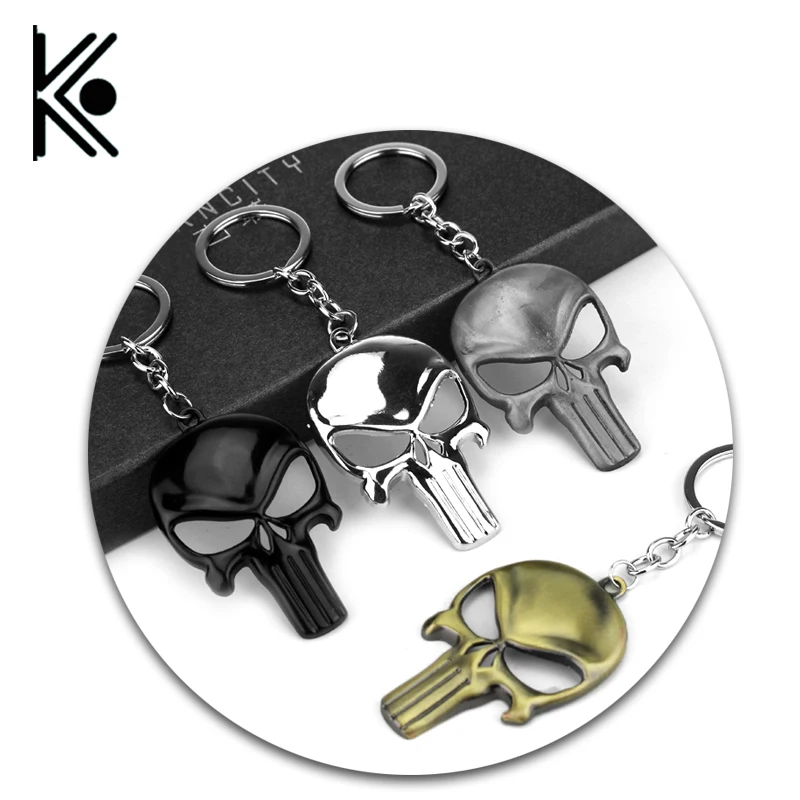 

4 style The Punisher Skull Bottle Opener Keychain Bar Beer Wine Tool Mask Key Chain Ring Keyring jewelry Gift souvenirs