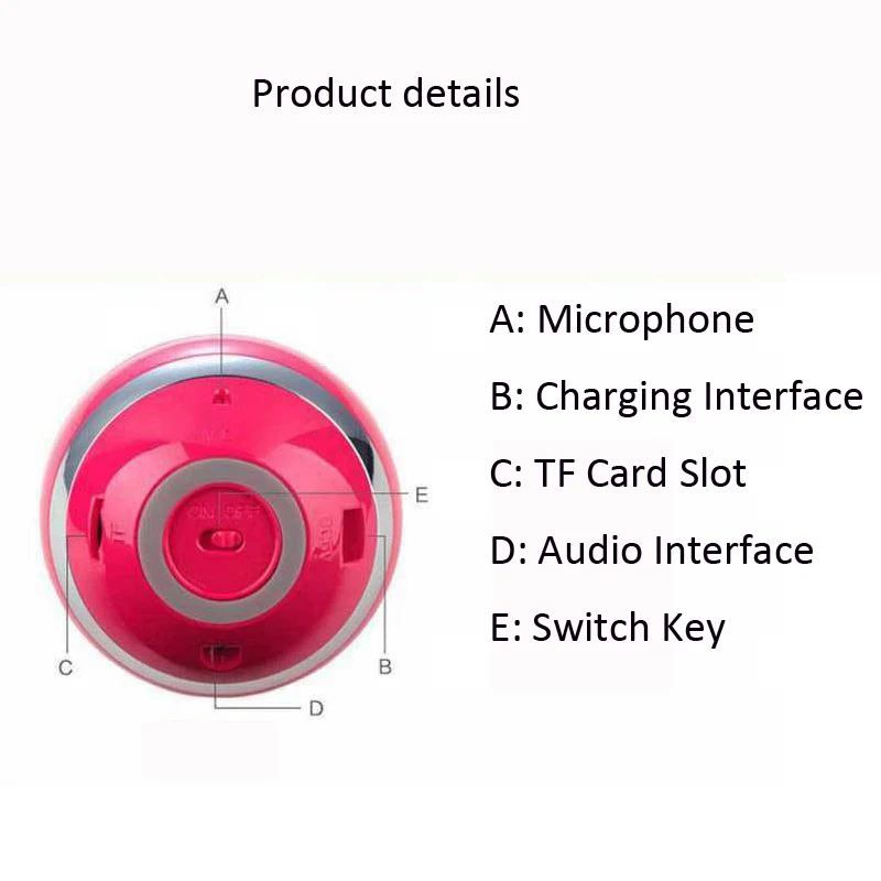 Универсальный шар с светильник Bluetooth динамик MP3 открытый карта подарок мини динамик s радио 3D звук 3 Вт 5 в красный