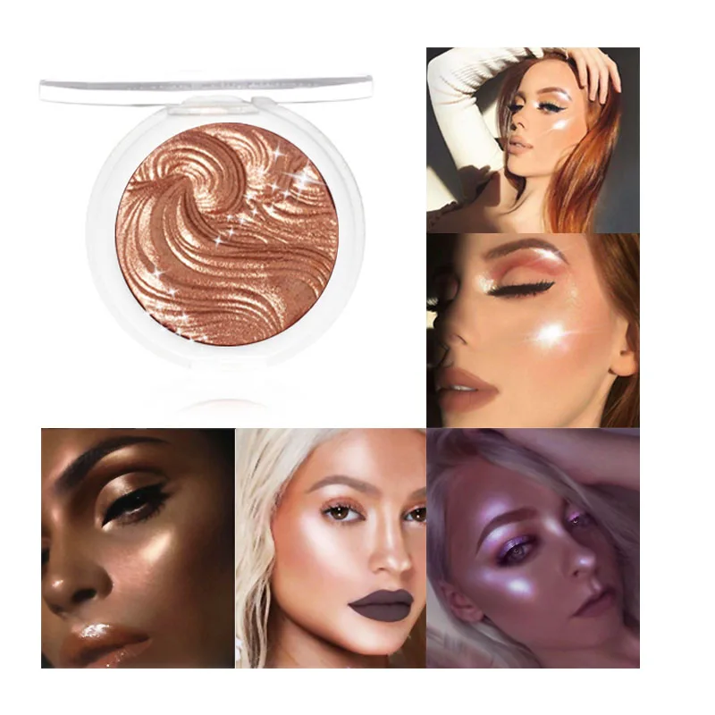 

minfei Brand 3D Brighten Highlighter for Body Face Contour Powder Waterproof Shimmer Bronzing Highlighter Powder Palette