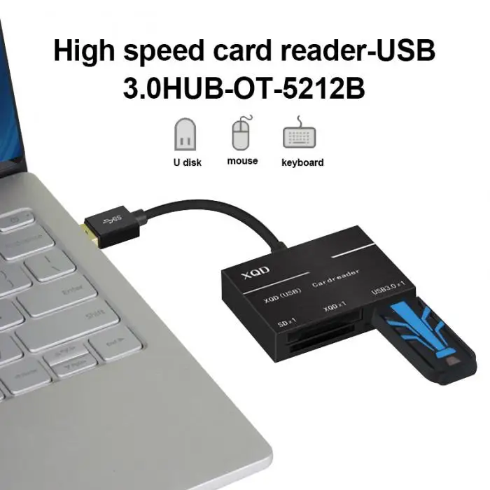 USB 3,0 Card Reader 500 МБ/с./с. Высокоскоростной адаптер для sony M/G серии Nikon поддержка SD XQD карты QJY99