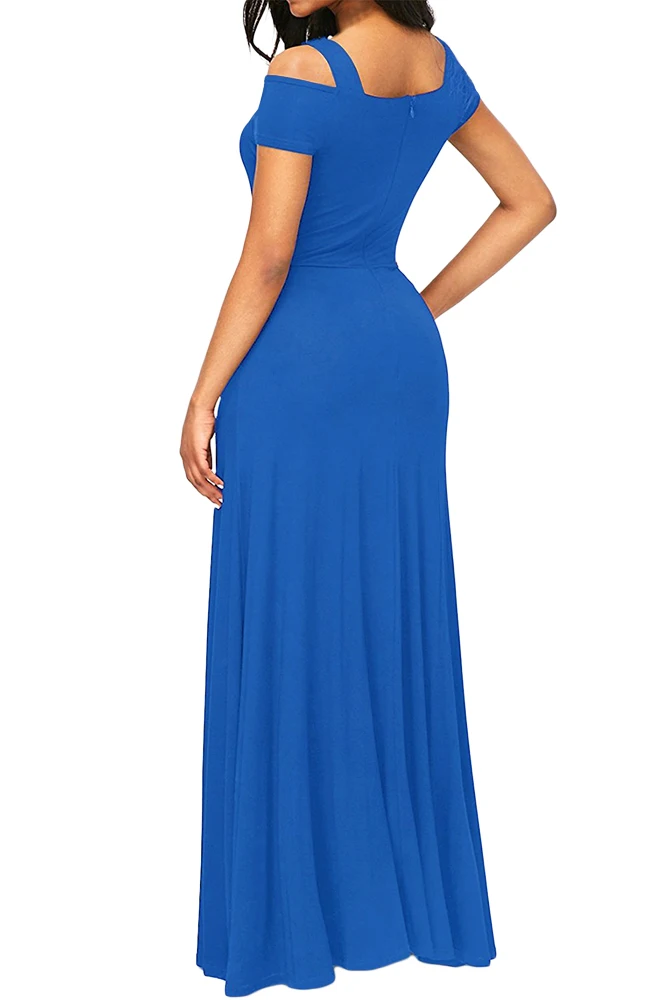 Royal-Blue-Cold-Shoulder-Front-Slit-Flare-Maxi-Dress-LC61752-4-2