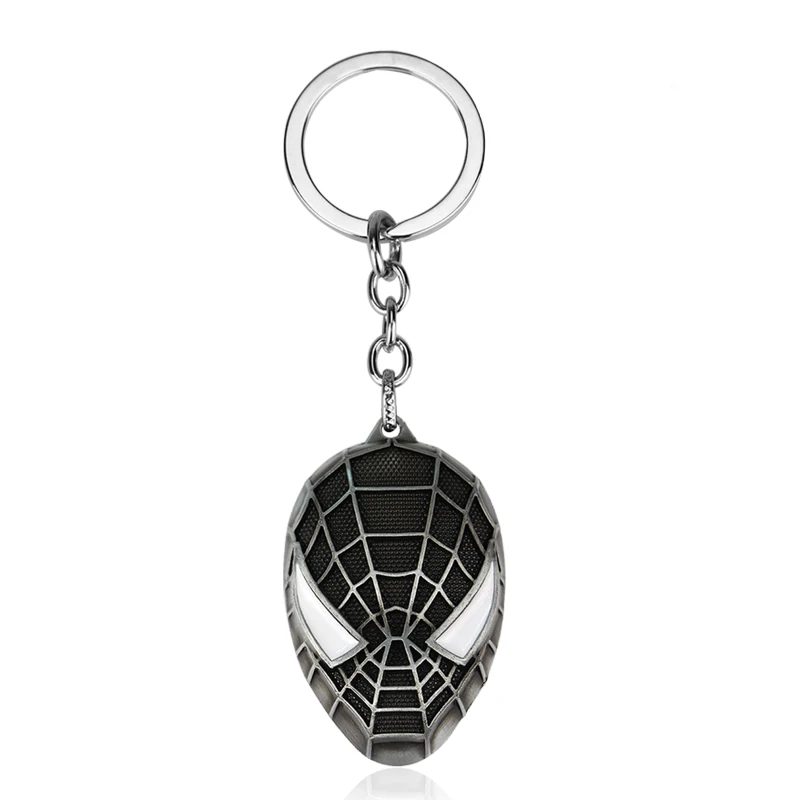 

Marvel Movie The Avengers Superhero Spiderman Mask Alloy Car Keychain Holder Best Friend Graduation Chirstmas Day Gift