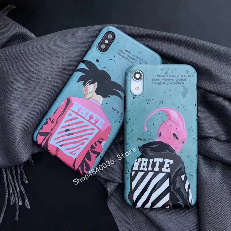 

Trend Brand Comic Dragon Ball Off OW Wukong Soft Phone Case For IPhone 6 6s Plus 7 8 Plus X XS Max XR White Back Cover Coque
