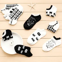 Ms cartoon socks age season thin socks joker shallow mouth ship socks cotton hosiery for head of ship