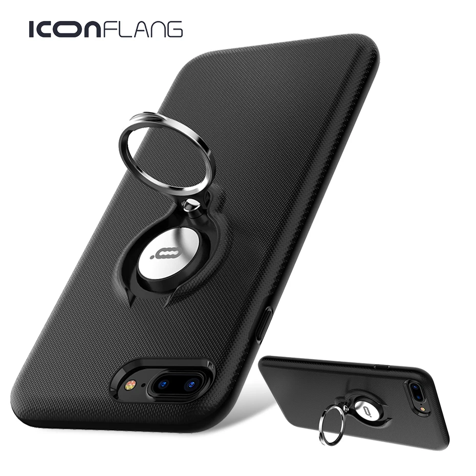 For iPhone 7 Case Luxury Cases for iPhone 7 7 Plus Coque Cover For iPhone 7 Magnetic Ring Phone Cover Fulll Protective Shell