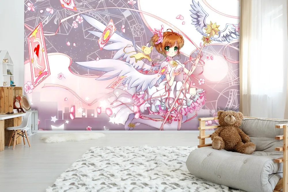 [Самоклеющиеся] 3D Cardcaptor Sakura 66 Япония Аниме настенная бумага печать настенные