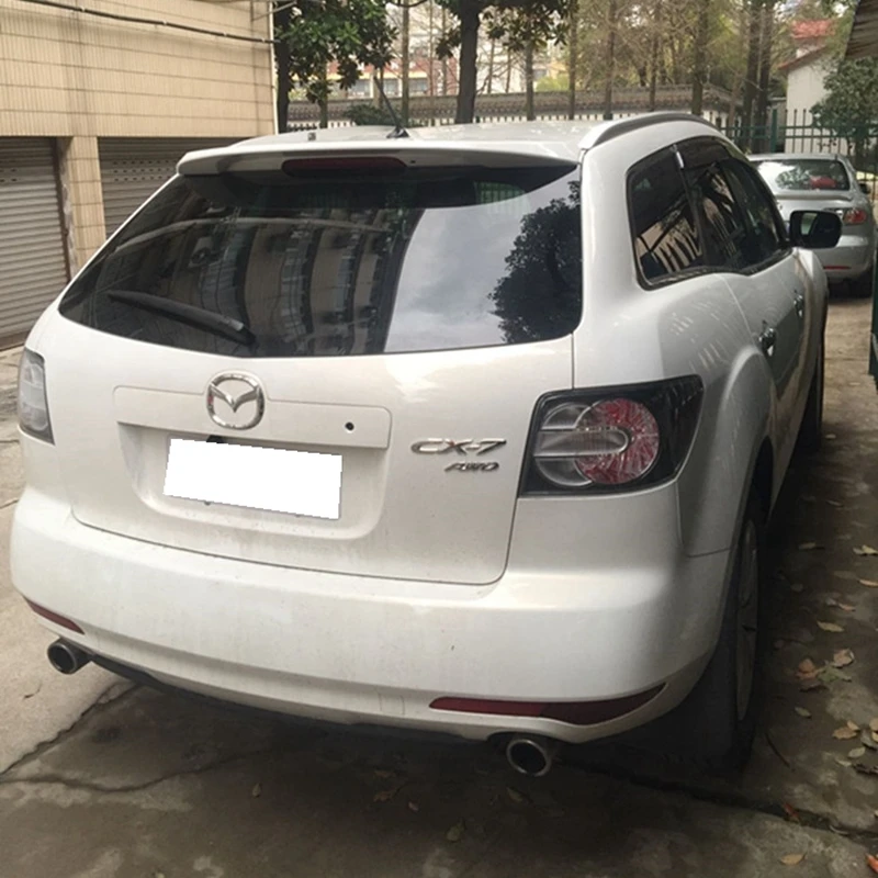 Спойлер для Mazda CX-7 CX7 2008- ABS пластик Неокрашенный Грунтовка цвет задний багажник Багажник крыло спойлер автомобильные аксессуары