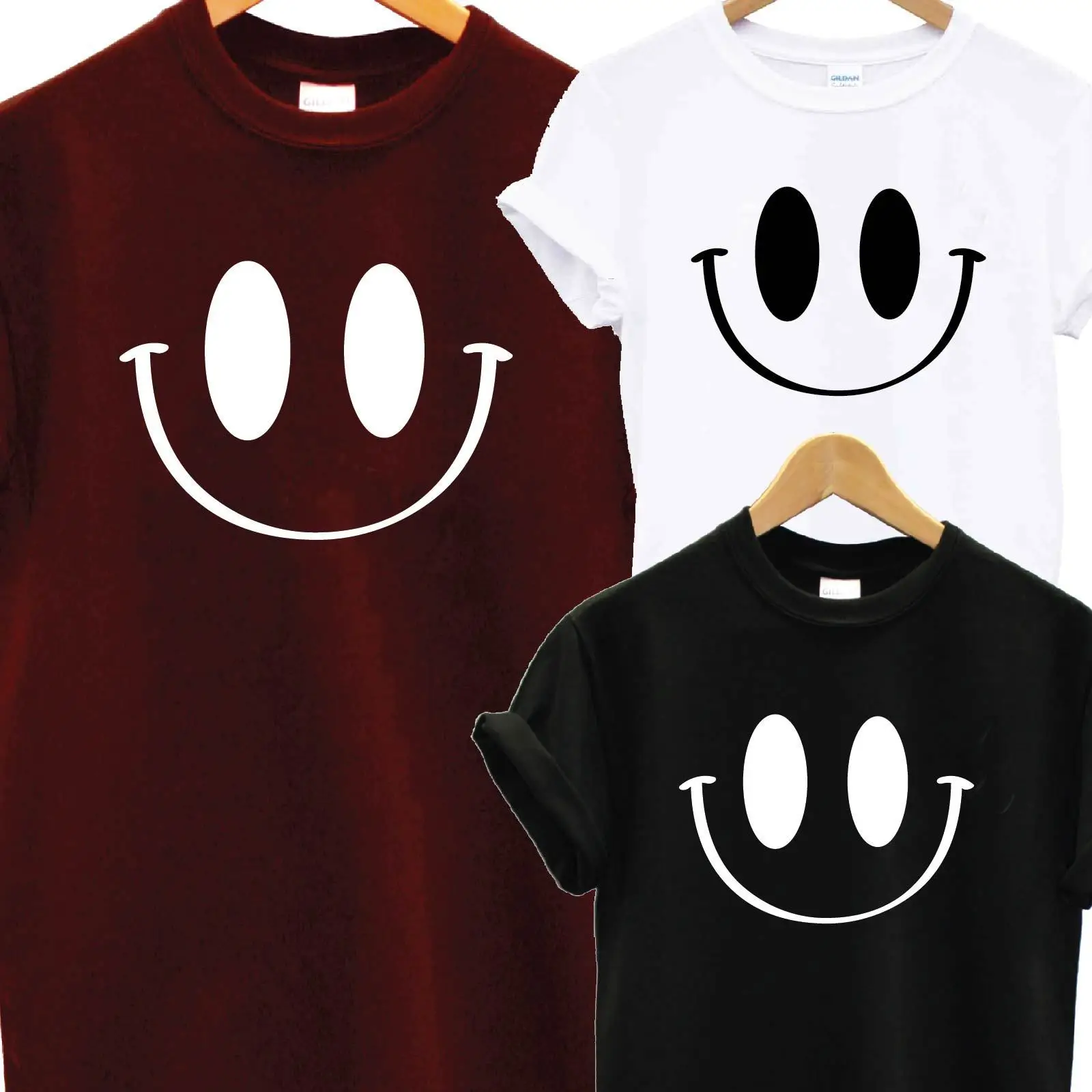 SMILEY FACE T SHIRT TEE ACID HOUSE RAVE HACIENDA 90'S FASHION MUSIC YELLOW MENS2018 New Arrival Men'S Fashion
