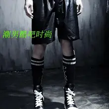 27-44 Для мужчин одежда стилист моды личности PU Рубашки домашние Большие размеры этап певица костюмы