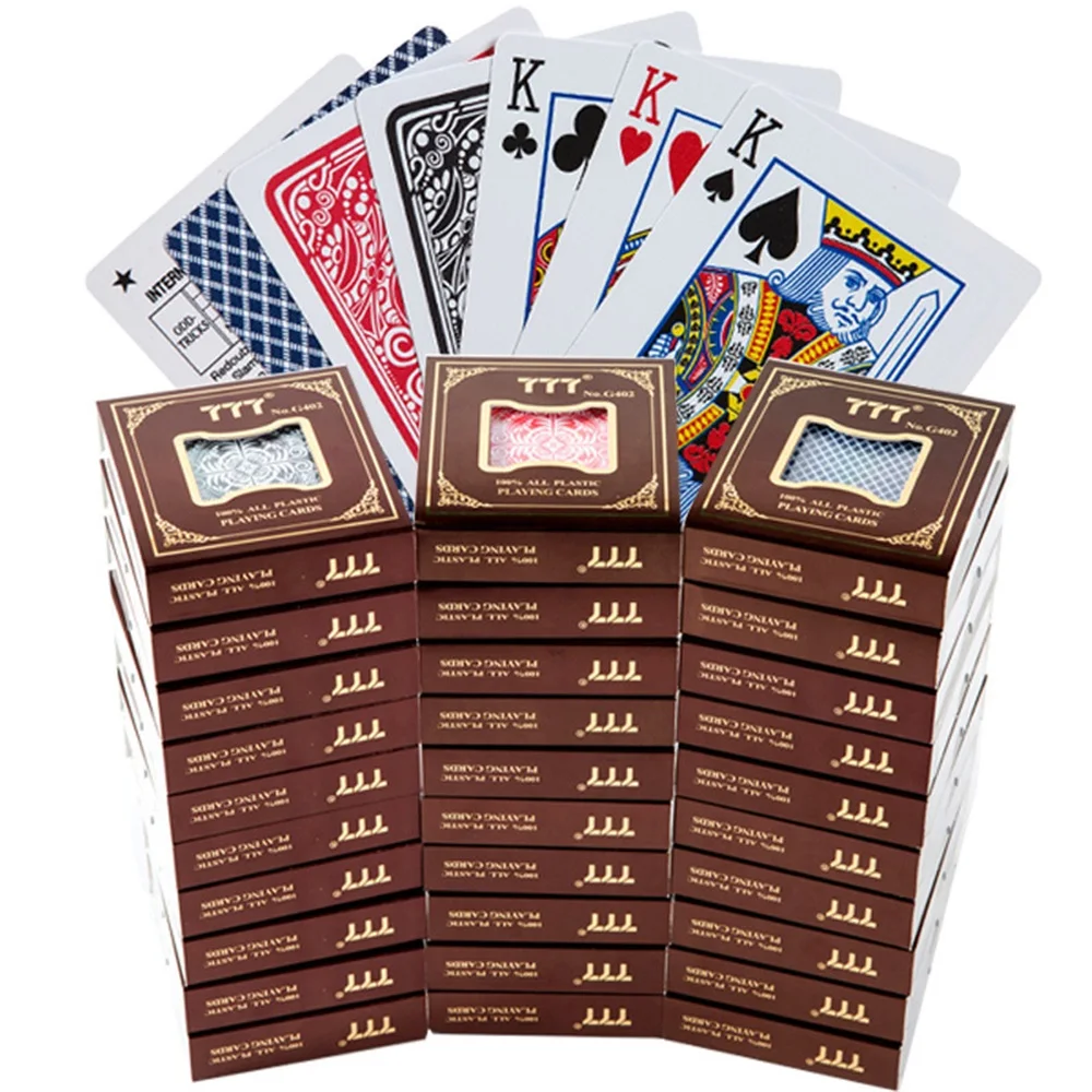 SPORTSHUB Matting Top Kunststoff Spielkarten Wasserdicht Schwarz Kunststoff Spielkarten Kreative Geschenk Durable Poker NR0127