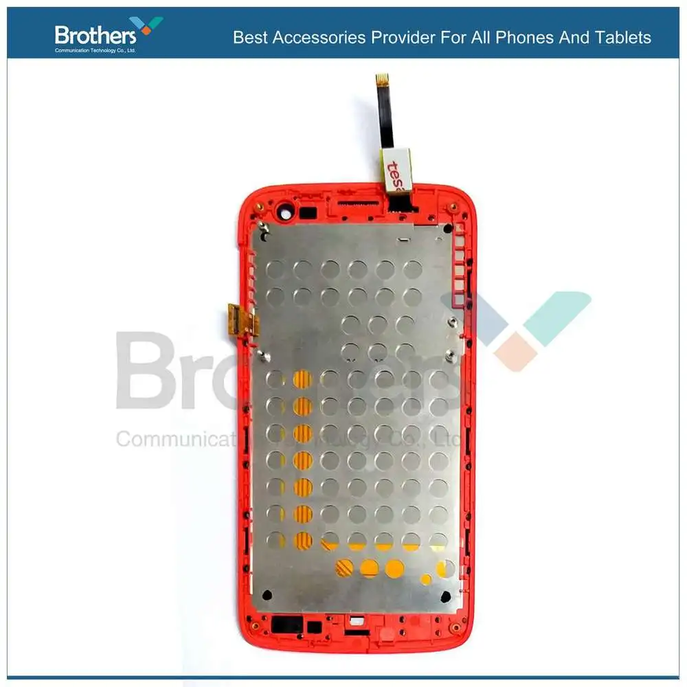LEN0034 Black Red Original Full LCD Display Touch Screen Digitizer Assembly With Frame Replacement Repair Parts For Lenovo S820- (1)