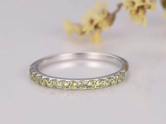 MYRAY Wedding Bands Engagement Ring Bezel Set Ring Peridot Wedding ... MYRAY Wedding Bands Engagement Ring Bezel Set Ring Peridot Wedding ...