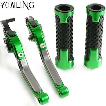 

7/8" 22mm Motorcycle Hand Grips Handle bar Gel Grip+Brake Clutch Lever for Kawasaki NINJA 300 2013-2016 NINJA400 2018 NINJA 400
